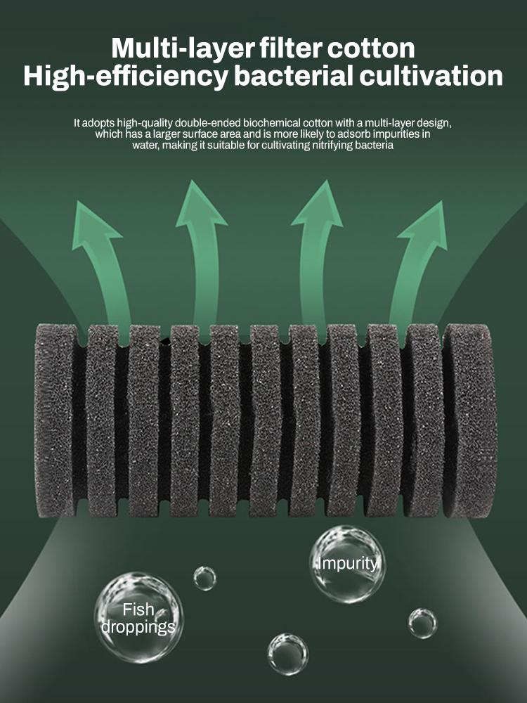 Fish Tank Air Pump Skimmer / Biochemical Sponge Filter With Air Pump, Aquarium Filter for Aquarium Fish Tank Air Pump Skimmer