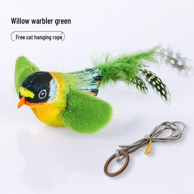 Электрическая игрушка для кошек со звуком птицы - Палочка-дразнилка для самостоятельного развлечения