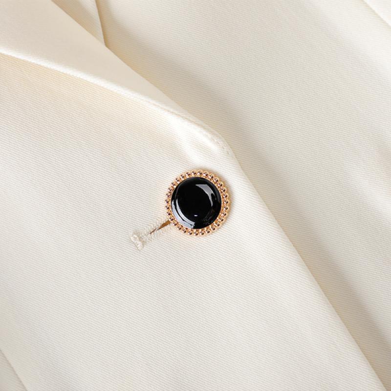 Осенние новые повседневные топы с длинными рукавами, офисные женские блейзеры, элегантный однотонный универсальный блейзер на пуговицах, женская одежда