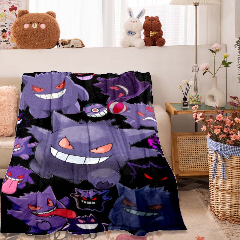 17 Styles G-Gengar Printed Throw Blanket Christmas Birthday Gift for Women Men Teen Boys Girls, Special Gifts for Adult and Kids