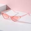 Милые женские персонализированные солнцезащитные очки «кошачий глаз» розового цвета с окрашенными линзами, очки Y2K, летние дорожные солнцезащитные очки в богемном стиле