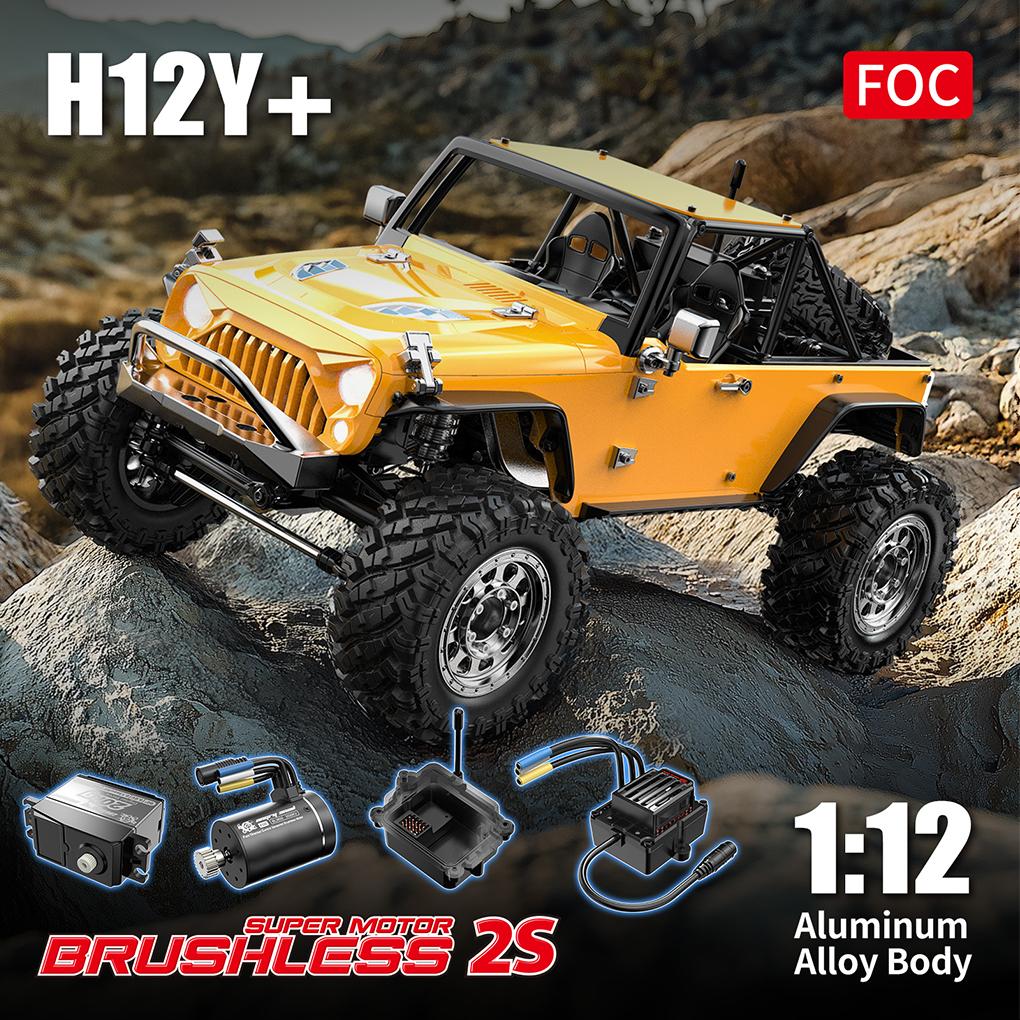 1/12 MJX H12Y+ H12Y RC пульт дистанционного управления скалолазный внедорожник без датчиков бесщеточный крупномасштабный внедорожник 4WD радиоуправляемый автомобиль