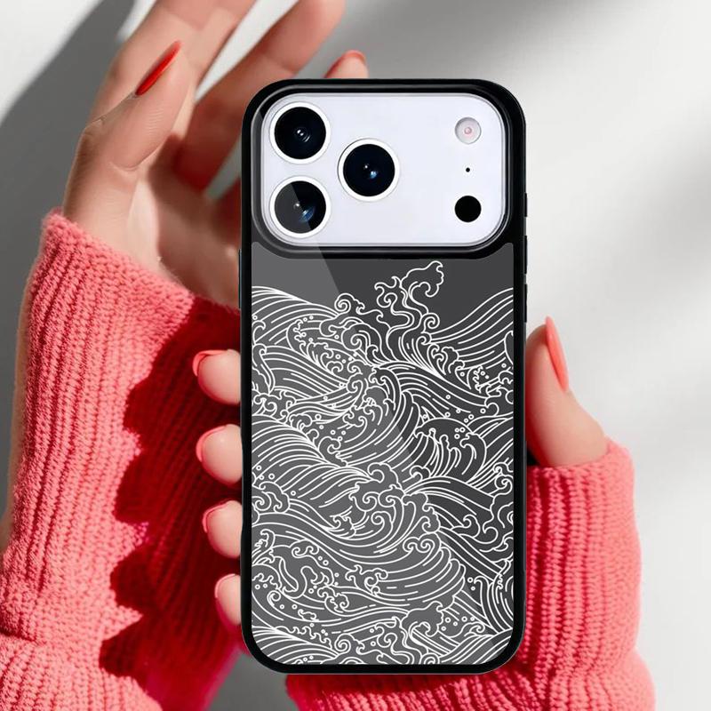 Модный абстрактный арт-чехол-волна для iPhone 17 16 15 14 13 Pro Max Задняя крышка для 12 11 Pro Coque