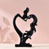 Heart Shape Couple Statue Nordic Style Lovers Sculpture Kissing Couple Sculpture Wedding Table