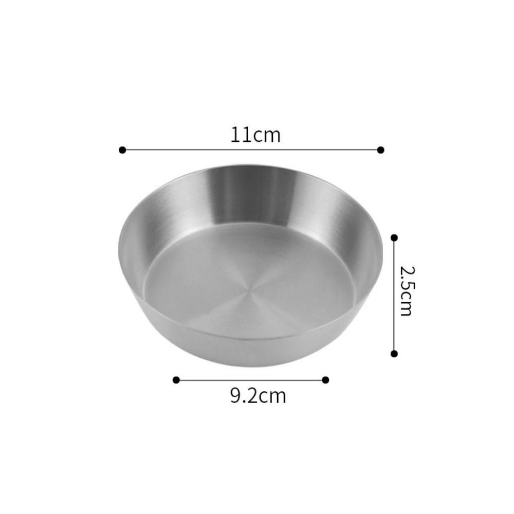 304 Stainless Steel Seasoning Dip Dish Single-layer Cold Dish Korean Barbecue