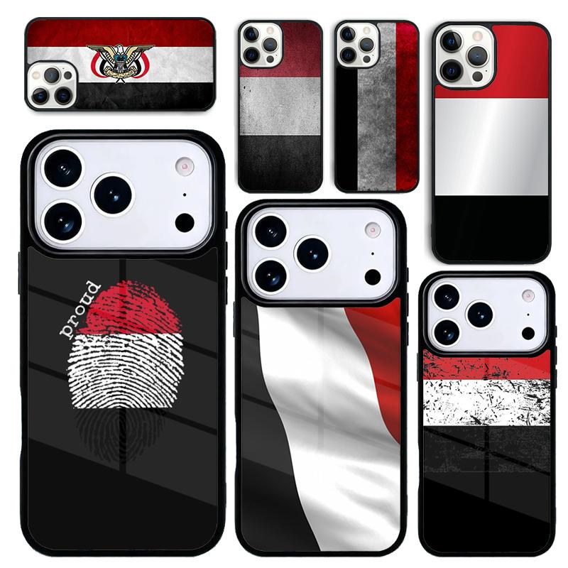 Чехол Case для iPhone 17 Air 16 Pro Max 15 Plus 11 13 Mini 14 12 Задняя крышка телефона Тема Флаг Йемена Герб