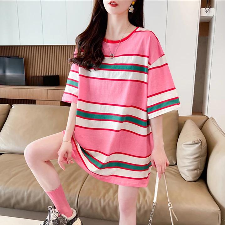 Летняя винтажная футболка с принтом Мода Женская Оверсайз Графические Длинные Футболки Y2k Топы Харадзюку хип-хоп Уличная одежда молодежная