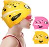 Fish Shape Kids Swim Cap Waterproof Reuseable Silicone Swimming Cap for Boys Girls Youths