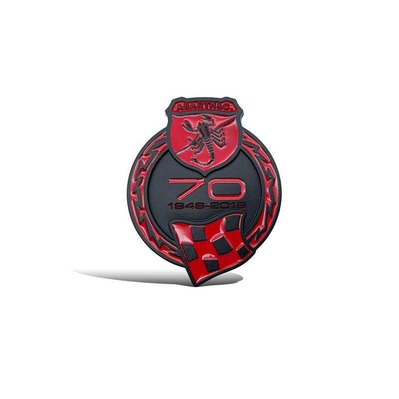 Car Styling 3D Metal Logo Car Sticker Trunk Emblem Decal For Abarth 70th Anniversary 595 Esseesse Badge Competizione Turismo