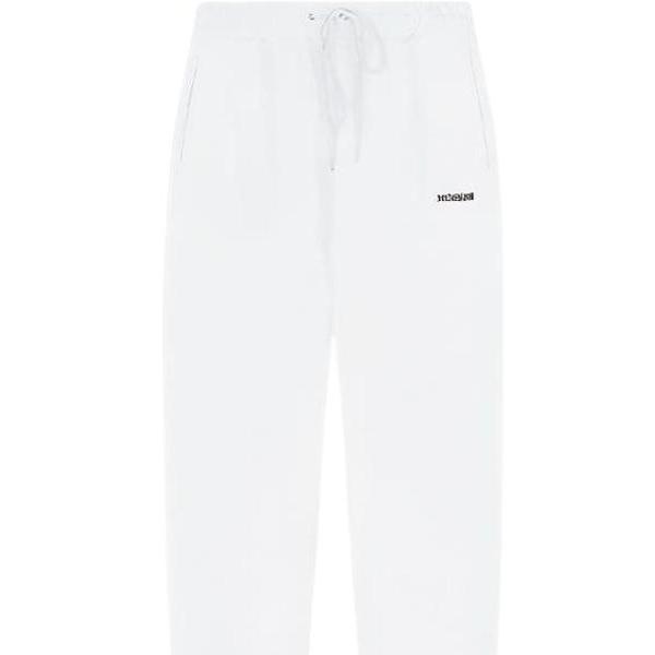 We11done Front Logo Print Mid-Rise Cuffed Pants Unisex pants Light-Gray WD-TA1-23-993-U-GY