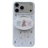 Чехол-подставка с магнитом 'Цветочный кролик' для iPhone 17/16 Pro Max/15 Pro