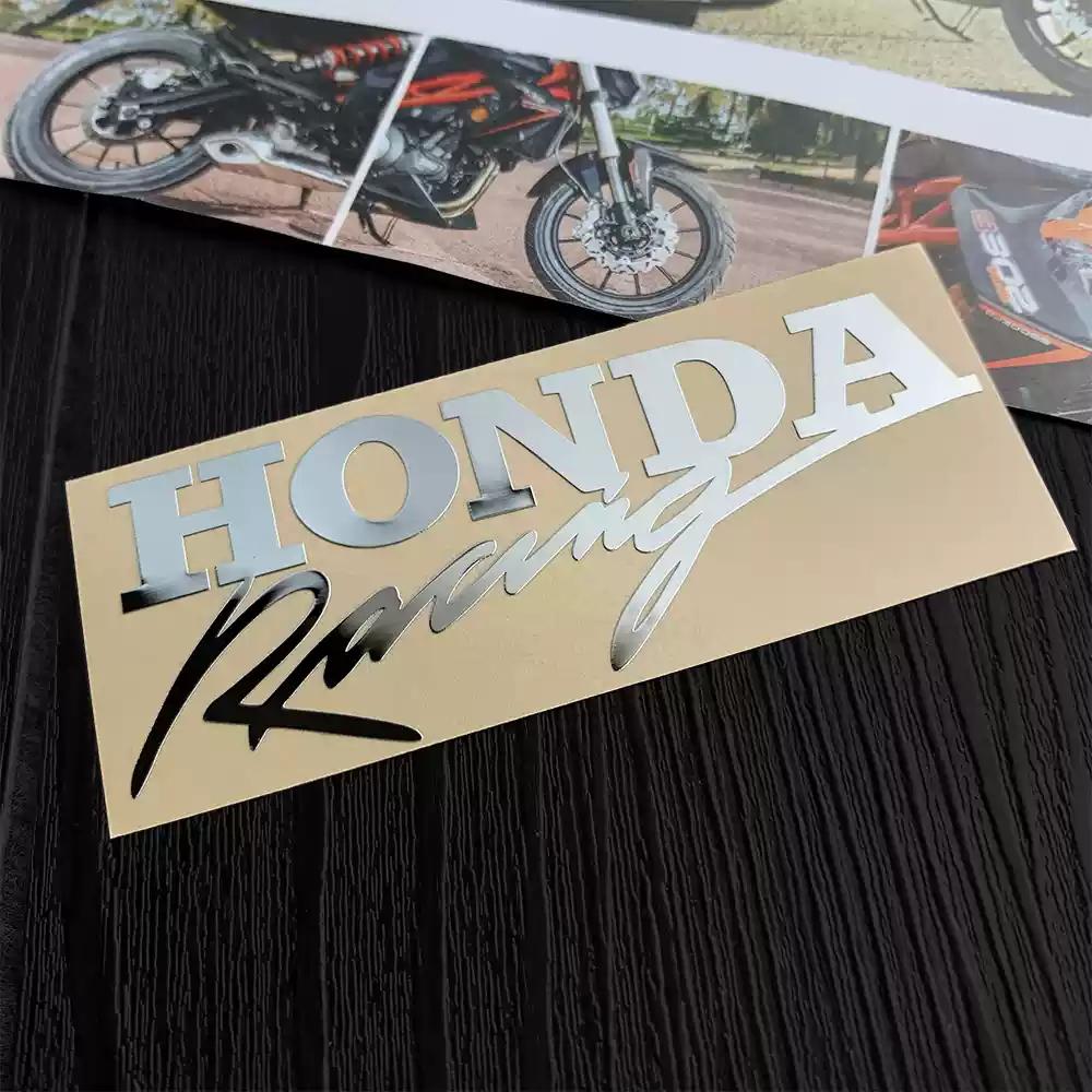 Silver Reflective Car Stickers for HONDA, Suitable for Modifying Motorcycle, Racing Helmet Fuel Tank Exhaust Pipe Decoration.