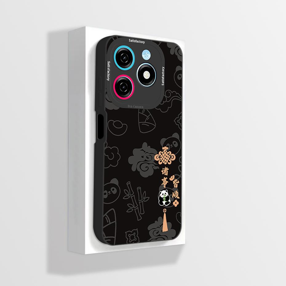 Для Tecno Spark Go 2024 Чехол BG6 BG6h BG6i Pop 8 Задняя крышка Цветок Панда Матовый Мягкий ТПУ Funda Для Tecno Spark 20 20C BG7n Capa