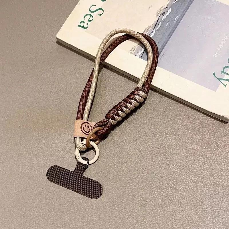 Phone Lanyard Wrist Strap Woven Phone Lanyard Creative Keychain Hanging Rope Anti-lost Security Wristband Universal Short Rope