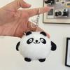 Cute Cartoon Panda Plush Keychain Doll Fat Dundun Toy Bag Hanging Accessories Mini Doll Doll