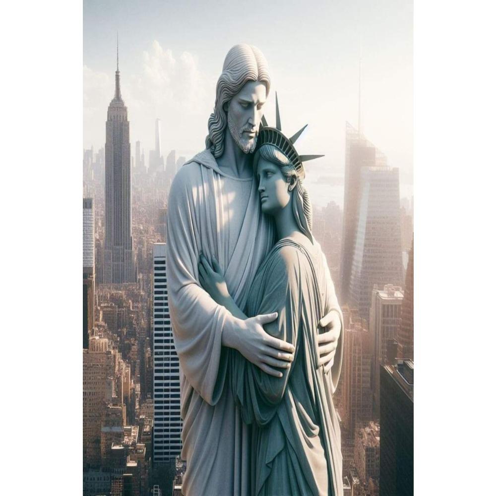 Vintage Metal Tin Sign Liberty Goddess Wall Art Decor For Living Room Bedroom