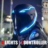 Motorcycle LED Night Riding Signal Helmet EL Cold Light 4Mode Led Bike Helmet Light Strip Decoration Kit Bar Accessories