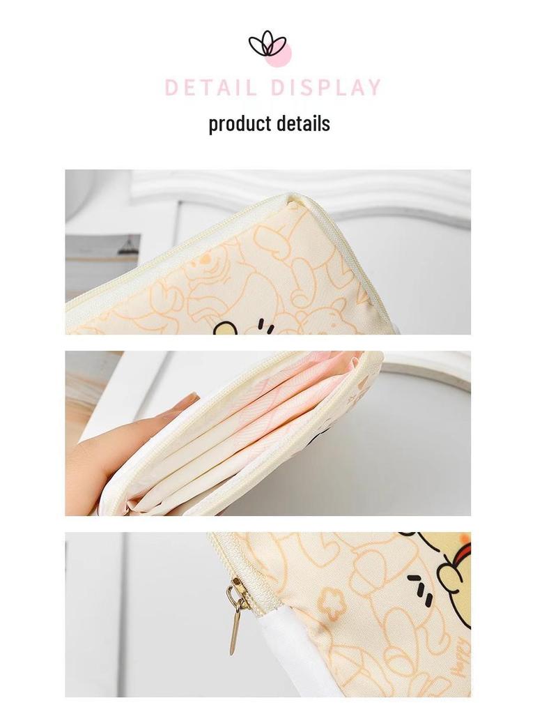 Portable Large-Capacity Cute Menstrual Pad Storage Bag for Students