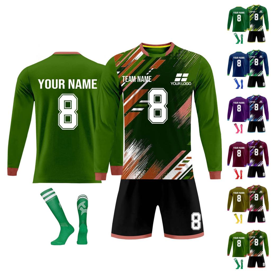 Personalised Shirts Kit Mens Girls With Name Number Custom Football Jerseys For Boys Training Suit