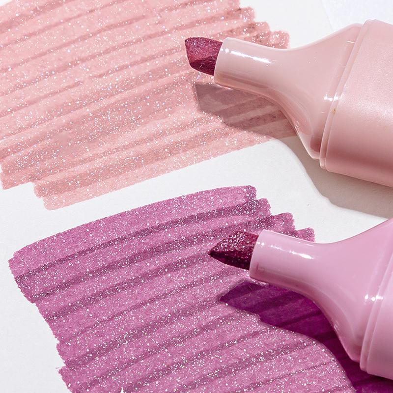 4 шт./компл., блестящая ручка-маркер, устойчивые к размазыванию чернила на водной основе для сверкающих заметок, ручка-планировщик для журналов, канцелярские принадлежности