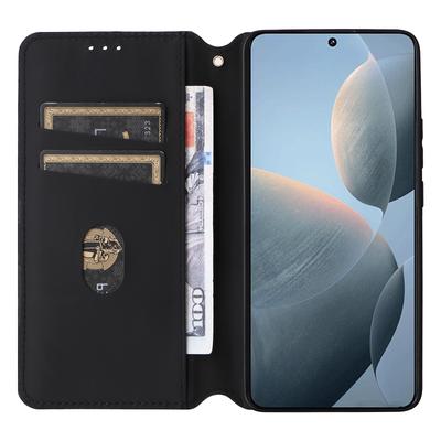 Чехол для Xiaomi Redmi K70E 5G/Poco X6 Pro 5G, кожаная обложка с ромбовидным узором