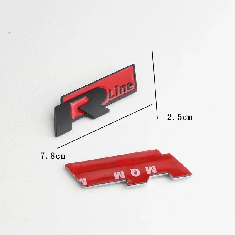 Car Front Grille Emblem for Rline Polo Passat B5 B7 Golf 3 4 5 Jetta Touareg Beetle Tail Trunk Fender Badge Sticker