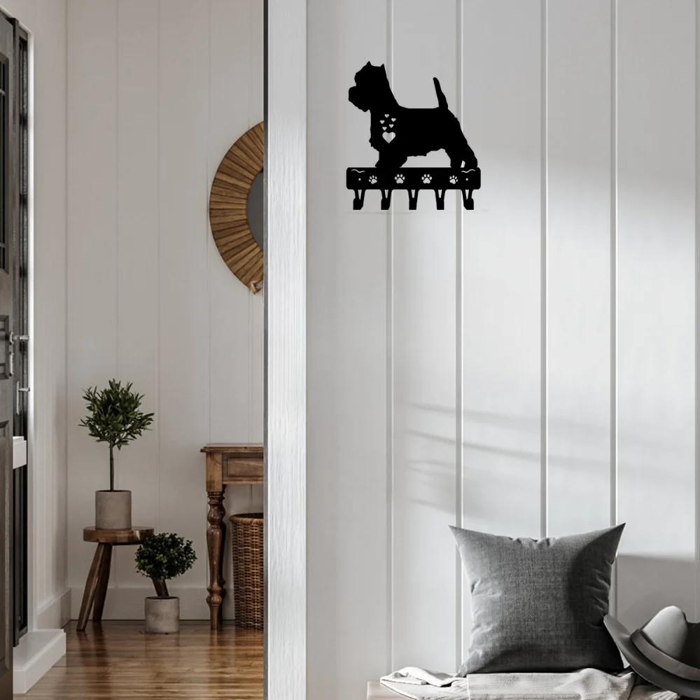 1pc West Highland Terrier Westie Dog Key Rack Hanger Metal Wall Art Key Hanger, Towel Rack, Iron Art for Home Decor