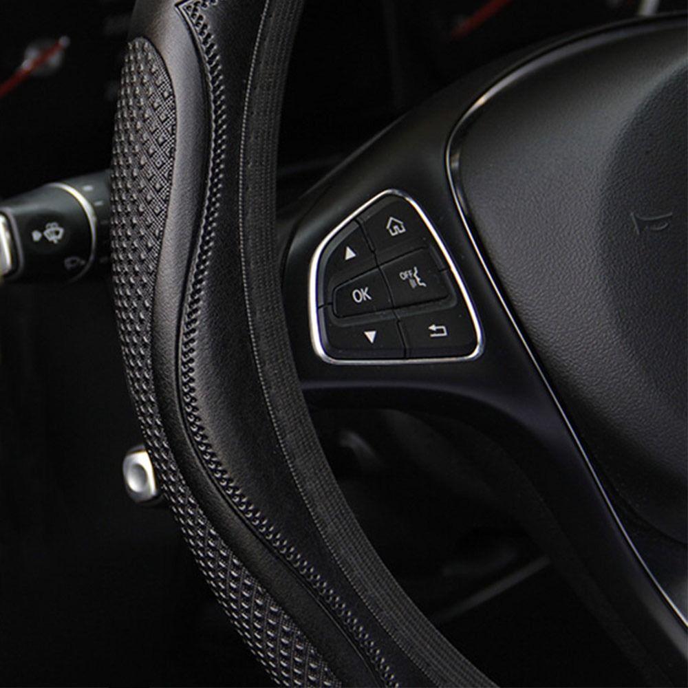 Противоскользящий защитный чехол на руль, кожаный автомобильный перчаточный чехол, чехол на руль автомобиля