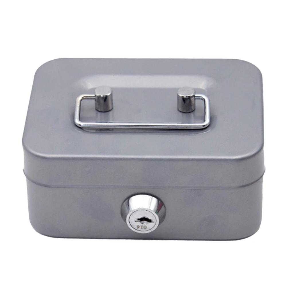 Металлическая копилка с замком на ключ, копилка 4,53x3,78x2,28 дюйма, органайзер для денег, небольшая коробка для хранения для взрослых и детей