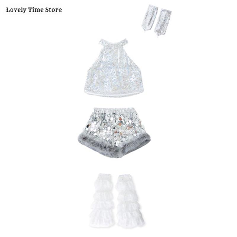 Hip Hop Girls Shiny Silver Crop Top Street Dance Sequin Shorts Kid K-pop Jazz Clothes Set Children Girl Group Streetwear Costume