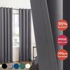 1Pc Solid Color Blackout Curtain High Shading Bedroom Window Curtain with Hook Balcony Sun Protection Living Room Partition Privacy Drape