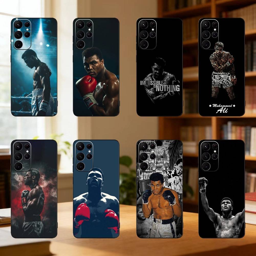 Fighter Muhammad A-Ali phone Case For Samsung S25,24,21,22,23,30,Ultra,20,Plus,Fe,Lite,Note Soft Black Cover
