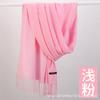 Solid Color Cashmere Bristle Scarf Women's Autumn and Winter Warm Versatile Gift Shawl Factory
