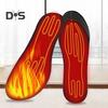 USB Heated Insole for Winter Adjustable Temperature Insole for Foot Warming 3-Level Heating Insoles Cut-to-Fit Heated Shoe Liners for Outdoor Sports