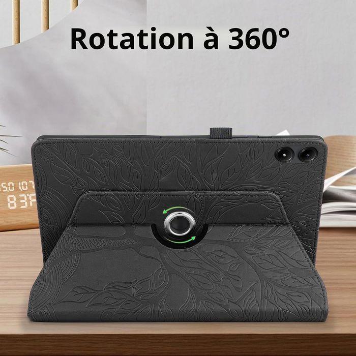 Coque + Verre Trempé pour Xiaomi Redmi Pad 2 Pro / Pad Pro 12,1" - Rotatif Motif Arbre Cuir PU Noir