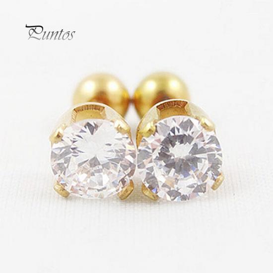 Lady's Men Rhinestone Cartilage Tragus Bar Helix Upper Ear Earring Stud Jewelry
