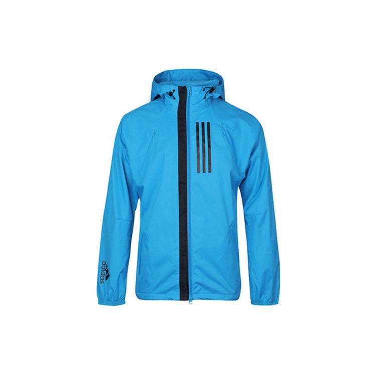 adidas Ветрозащитная тканая куртка WND Мужские куртки синие DZ0053