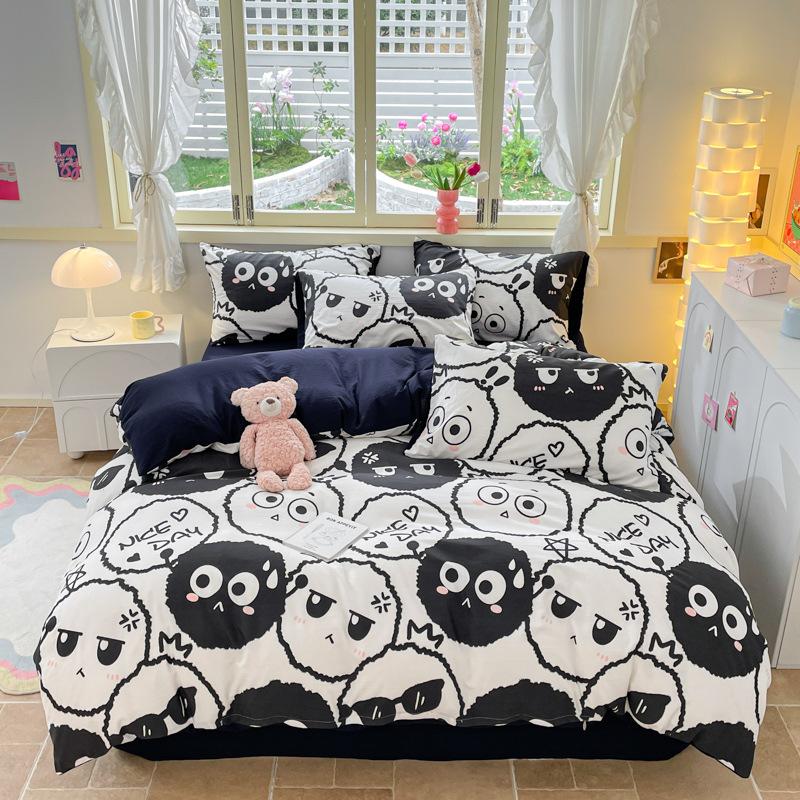 Комплект постельного белья Girl Heart Fresh Small Floral из четырех предметов, односпальная кровать из стираного хлопка, комплект из трех предметов для спальни