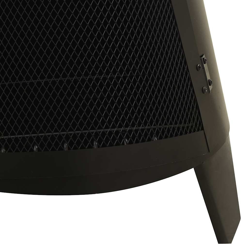 Outdoor Fireplace with Poker 38 x 38 x 122 cm Steel