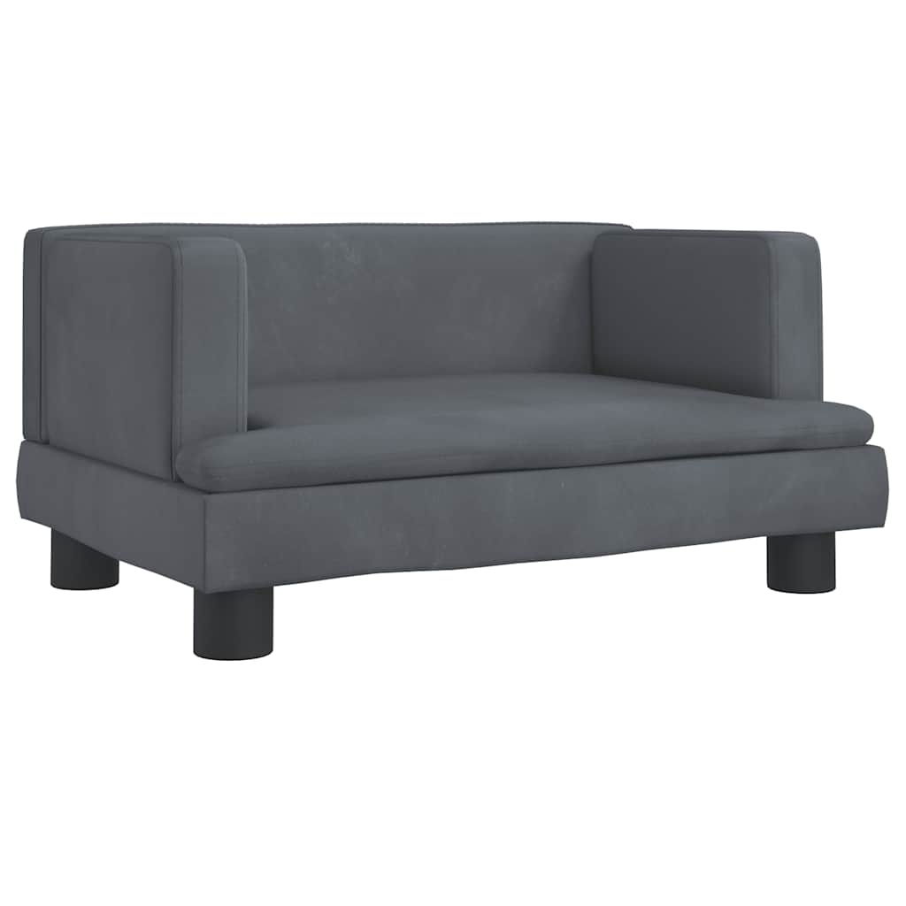 Dog Bed Dark Gray 60x40x30 cm Velvet