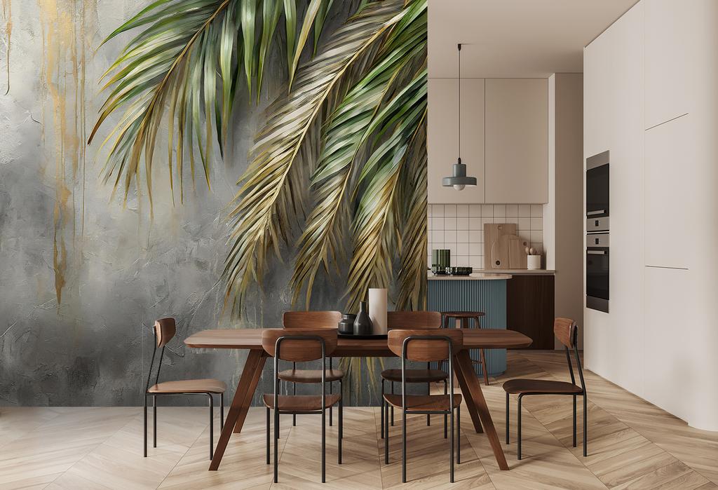 Wallpaper Palms on concrete background