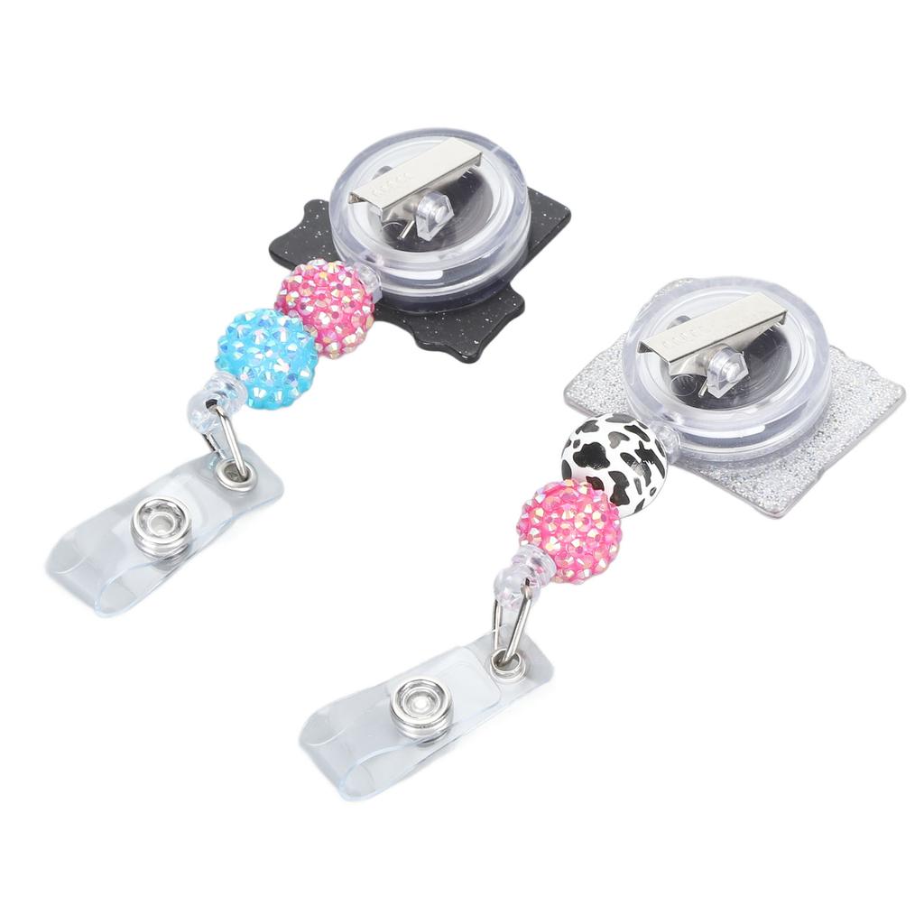 Держатель катушки для значка медсестры, выдвижной, расписанный вручную, бисерный, зажим для катушки для значка студента-медсестры для сестринского дела