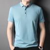 Деловой кэжуал Папа среднего возраста Летняя футболка с коротким рукавом и рукавом до локтя Летняя тонкая свободная Мужская футболка Поло Мода