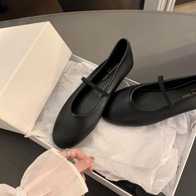 [Sheii] восковой джиджи~ ро * туфли-балетки Мэри Джейн на плоской подошве с мелким вырезом женские туфли для бабушки