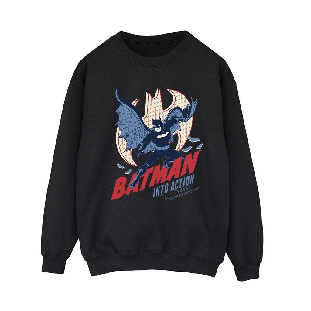DC Comics Womens/Ladies Batman Into Action Sweatshirt