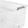 Keeper Box, Container With Lid And Wheels Leo 56 - Transparent 1 Pc