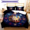 Cat Glass Window Pattern Bedding,Quilt Set Quilt Cover Pillowcase Home Birthday Gift (1*duvet cover+2*pillowcase,without core)