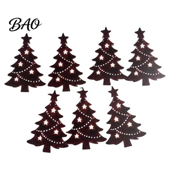 Wireless Flying Reindeer Wall Decor 7Pcs Wooden Christmas Silhouette Lights with Warm Backlight, LED Holiday Gift Exchange Accents Santa Sleigh