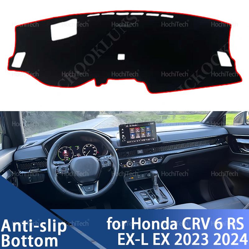 For Honda CRV CR-V 6 RS EX-L EX Hybrid 2024 Auto Dashboard Cover Dash Mat Board Pad Carpet Dashmat Anti-UV Mats