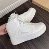 Женская обувь AJ, модная кожаная обувь на платформе в корейском стиле, туфли на высоком каблуке, кроссовки Air Force No. 1 Женская обувь для влюбленных Белая женская обувь